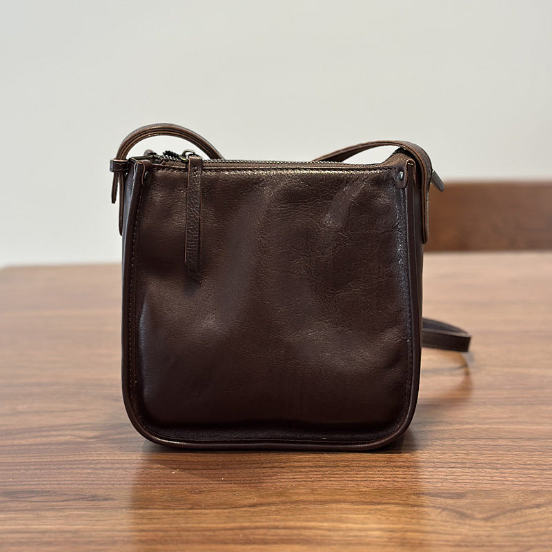Genuine Leather Design Commute Minimalist Retro Crossbody Bags