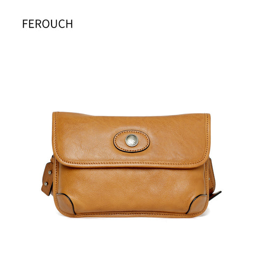Women's Handmade Genuine Leather First Layer Cowhide Crossbody Bags