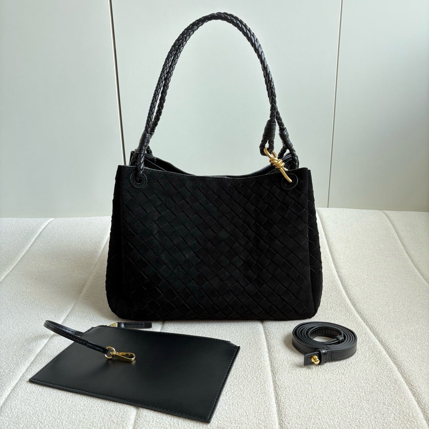 Women's Frosted Woven Drop Umbrella Fashion Crossbody Bags