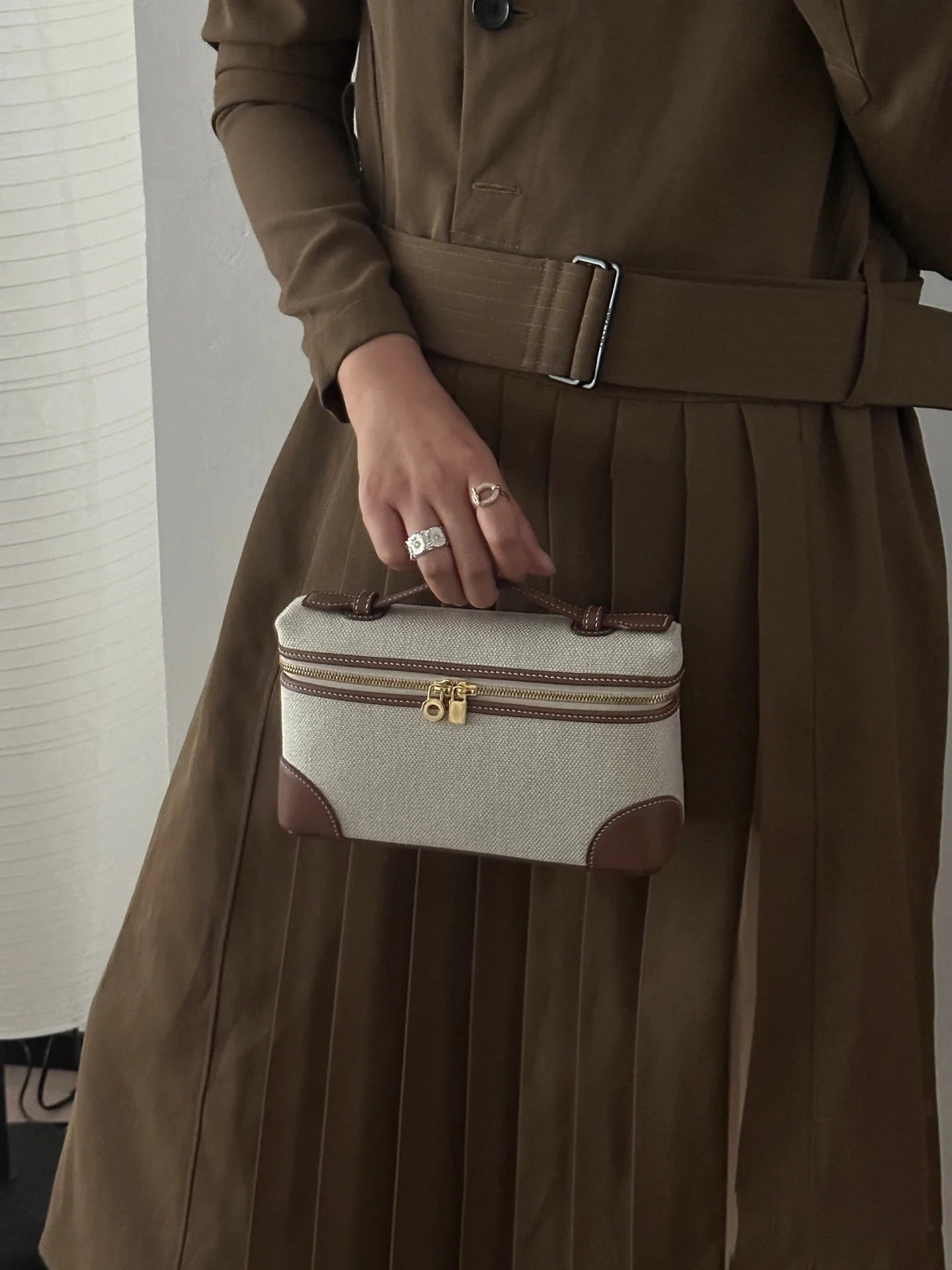 Women's First Layer Calfskin Lunch Box High-grade Crossbody Bags