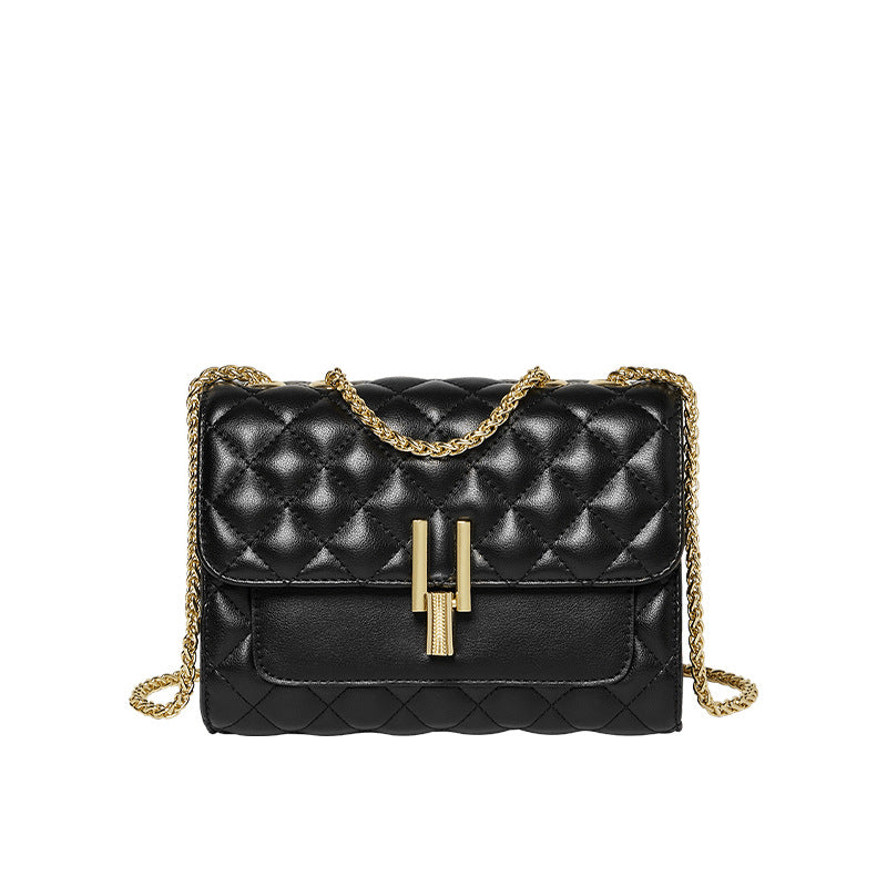 Women's Genuine Leather Classic Style Rhombus Chain Shoulder Bags