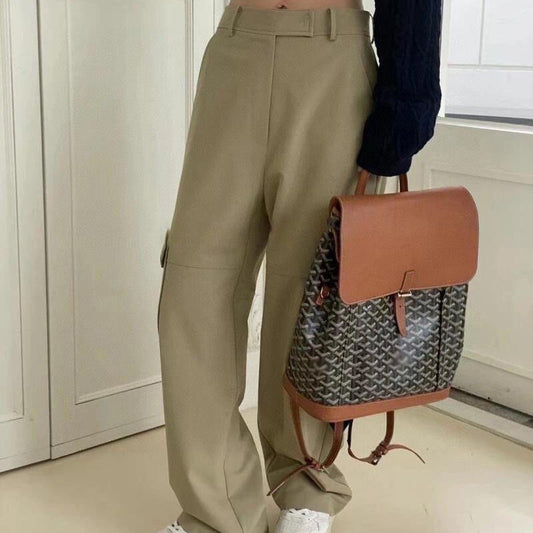 Men's Pattern Printed Cowhide Flip Dog Teeth Backpacks