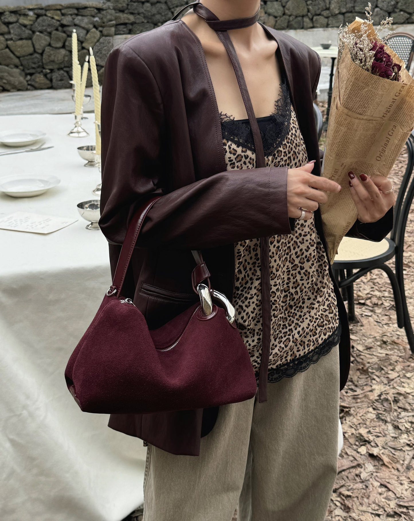 Women's Leather High-grade Frosted Suede Commuter Niche Crossbody Bags