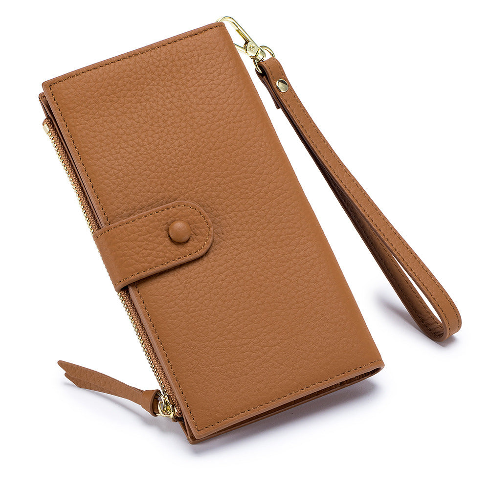 Women's Real Leather Long Fashion Large Capacity Ladies Wallets