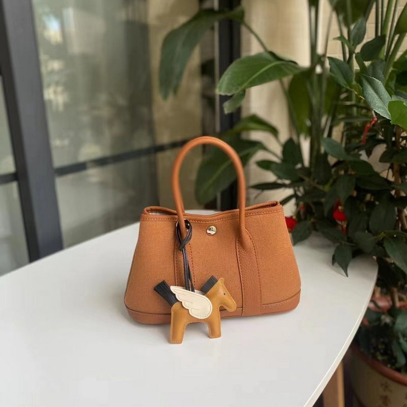 First Layer Cowhide Contrast Color Fashion Handbags