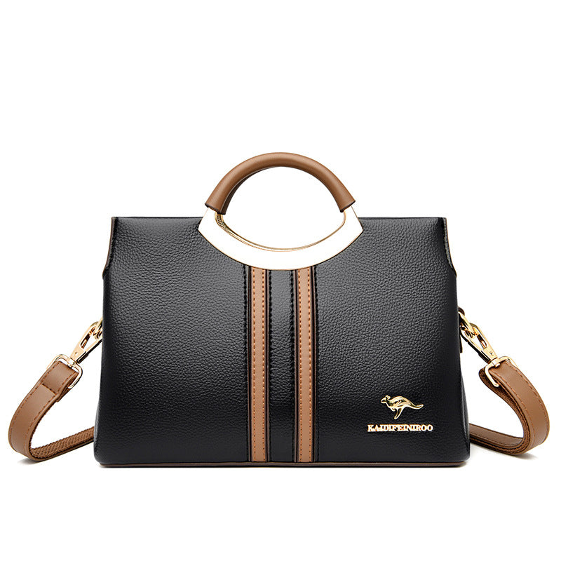 Women's Beautiful Fashion Color Contrast Mother Shoulder Bags