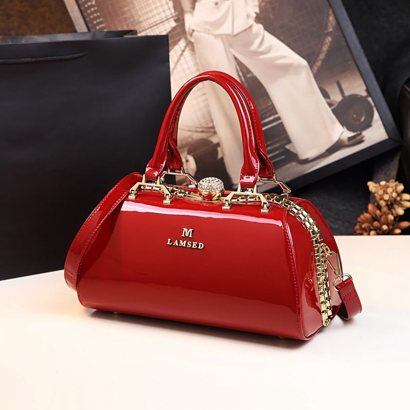 Women's Paint Patent Leather Mother Simple Fashion Shoulder Bags
